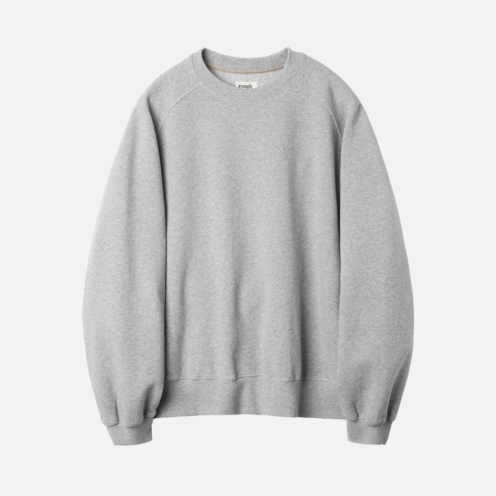 [Rough Side]  24SS Raglan Sweat Shirt M.Grey