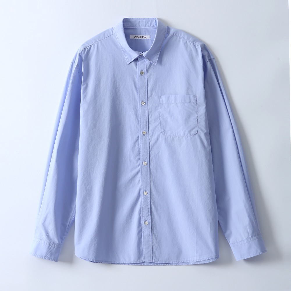 [Wouldbe]  24SS 60/1 Relaxed Shirts Blue